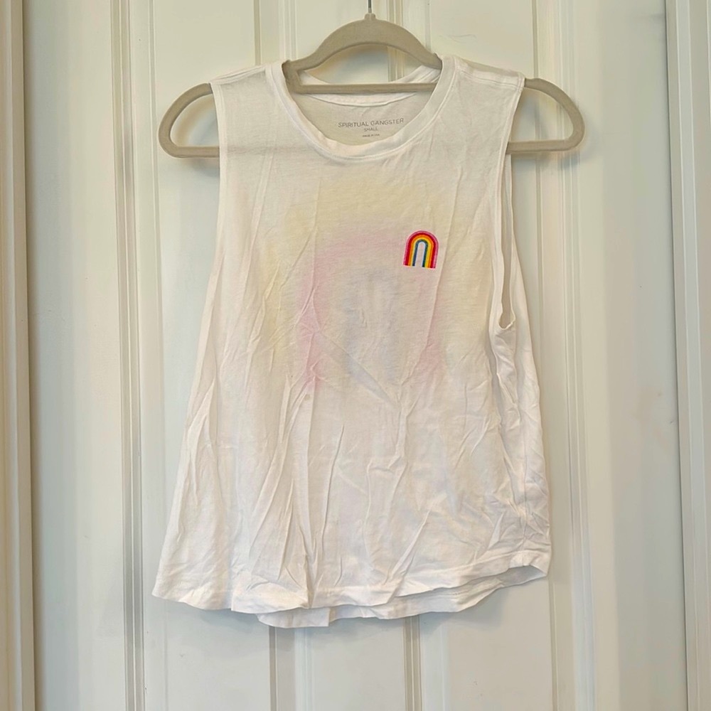 3/$20 Spiritual gangster rainbow tank size small